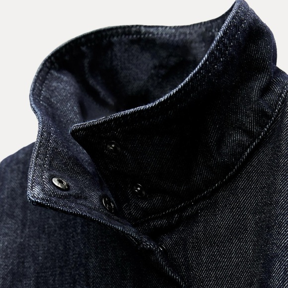 Zara ZW collection Denim cape Dark Blue NWT - Picture 7 of 8